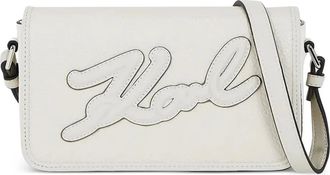 Karl Lagerfeld Borsa a tracolla K/Skuare con logo - Bianco
