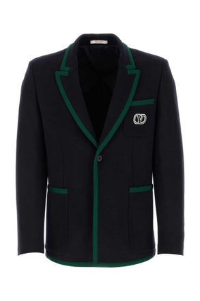 Valentino Navy Blue Logo Jacket