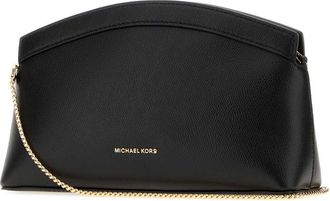 Michael Kors Womens Black Leather Small Athena Clutch Borse A Mano
