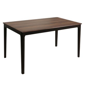 Hhg Hhg - Mesa De Comedor 641, Mesa De Comedor, Madera Maciza Hdf Laminado Melamina 135x80cm, Aspecto Madera Sheesham, Patas Oscuras