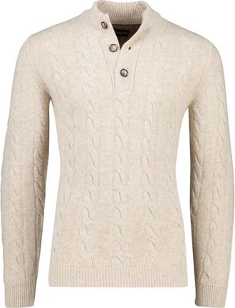 Cavallaro Truien & Vesten, Heren, Beige, 2Xl, Wol, Demezio Pullover