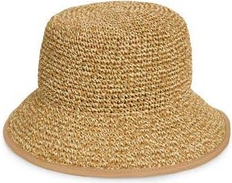 Nine West Two-Tone Crochet Bucket Hat in Neutral Multi at Nordstrom Rack