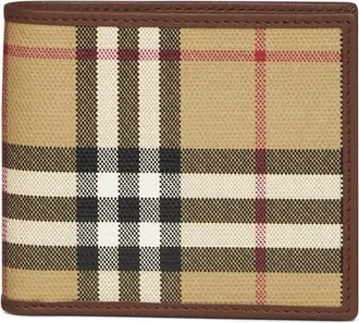 Burberry Cartera Bifold de Cuadros - Accessories - Hombre - Beige - ONE SIZE