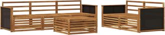 vidaXL Conjunto De Sof&aacute;s De Exterior 6 Uds. Natural Vidaxl