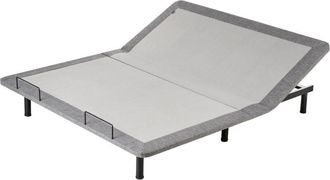 Beliani Beliani - Base letto elettrica regolabile in poliestere grigio 180 x 200 cm Brunoy