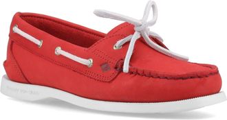 Sperry Top-Sider Authentic Original 1 Eye Leren Rode Dames Bootschoenen