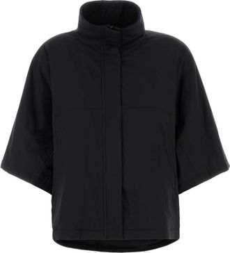 Herno High-Neck Poncho - Dames - Zomerjassen - Zwart - XS - Nylon - Jassen
