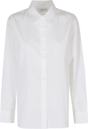 Anine Bing White Essie Classic Oversized Cotton Shirt