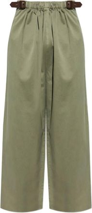 Loewe belted pleated trousers - Green