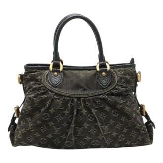 Louis Vuitton Pre-owned Handbags, female, Black, Size: ONE SIZE Pre-owned Monogram Denim Tote