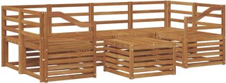 vidaXL Conjunto De Sof&aacute;s De Exterior 7 Uds. Natural Vidaxl