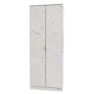 Welcome Furniture Harare Ready Assembled Wardrobe with 2 Doors - Marble - Welcome Furniture | TJ Hughes