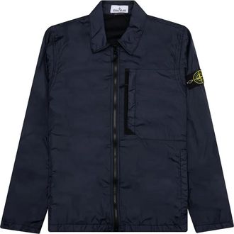 Stone Island Giacca-camicia con zip - Blu