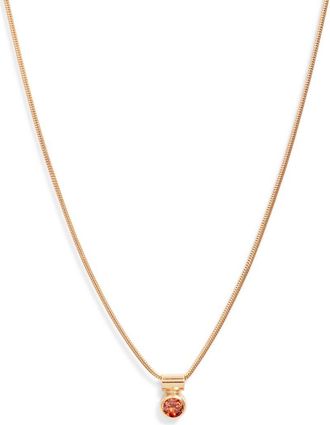 Set & Stones Ellie Birthstone Pendant Necklace in Gold/july at Nordstrom
