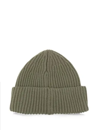 Stone Island Green Rib Knitted Beanie Cap
