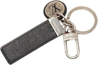 Louis Vuitton Pre-owned Accessories, female, Black, Size: ONE SIZE Pre-owned Leather Keyring