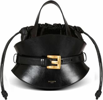 Balmain Shuffle Mini tas van leer - Dames - Handtassen - Zwart - ONE Size - Leer - Tassen
