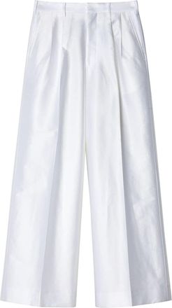 Junya Watanabe tailored satin trousers - women - Polyester - L - White