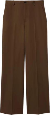 Gucci Technical Panama Broeken - Dames - Wijde Broeken - Bruin - M - Polyester - Broeken