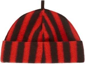 Rus Gestreept Mutsje - Dames - Hoeden - Rood - ONE Size - Wol - Accessoires