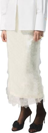 Mango Paillette Midi Skirt in Ecru at Nordstrom, Size X-Small