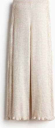 H&M Hose in Pointellestrick - Beige