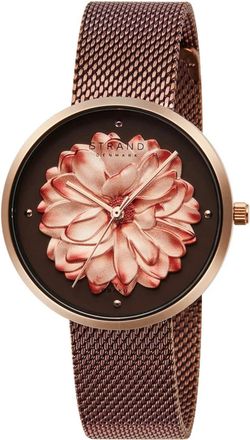Obaku Womens Blossom Rose gold Dial Watch