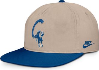 Nike Indianapolis Colts Rewind Pro Nike Mens NFL Adjustable Hat in Brown | NF570J2X89V-SF5