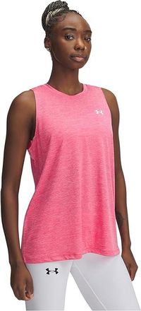Under Armour Tech Tank Top Twist Womens Clothing Super Pink/White : LG (US 12-14), Polyester