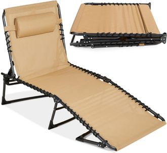 Best Choice Products Patio Chaise Lounge Chair, Outdoor Portable Adjustable Pool Recliner w/ Pillow