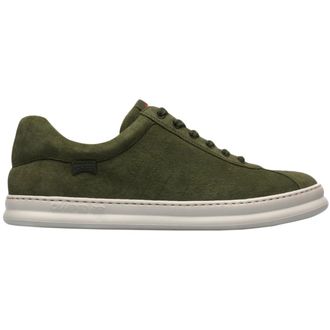 Camper Runner Four K100227 Pigskin Nubuck Mens Low Top Trainers - Military Green - Size:UK 5.5