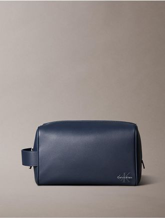 Calvin Klein Mens Monologo Dopp Kit - Navy