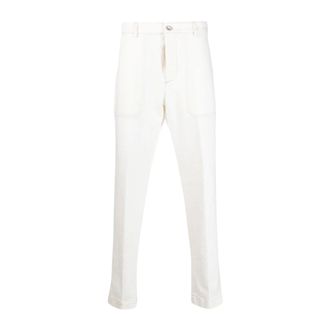 PESERICO Broeken, Heren, Wit, L, Katoen, Rechte broek
