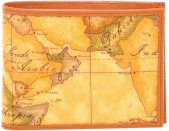 Alviero Martini 1A Classe Geo Classic Portemonnee - Heren - Portefeuilles - Veelkleurig - ONE Size - Katoen - Accessoires