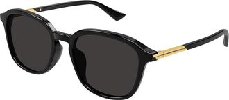 Bottega Veneta BV1262SA Asian Fit 001 Mens Sunglasses Black Size 55