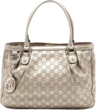 Gucci Pre-owned Handbags, female, Beige, Size: ONE SIZE Pre-owned Tote Bag