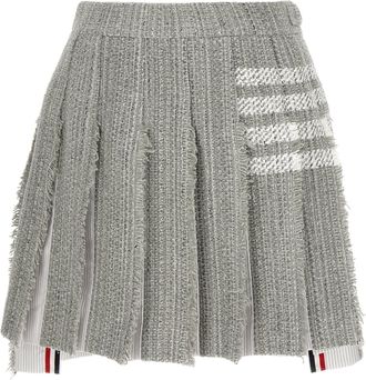 Thom Browne Pleated Tweed Skirt