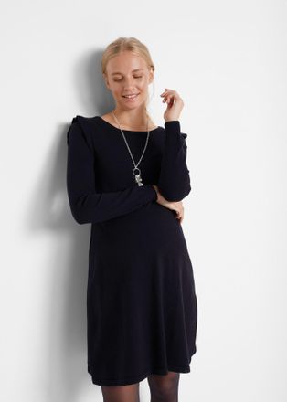 Bonprix Umstandskleid BONPRIX Umstandskleid aus weichem Strick, Damen, Gr. 52/54 (XXL), N-Gr, schwarz, Obermaterial: 70% Baumwolle, 30% Polyamid, Kleider Umst