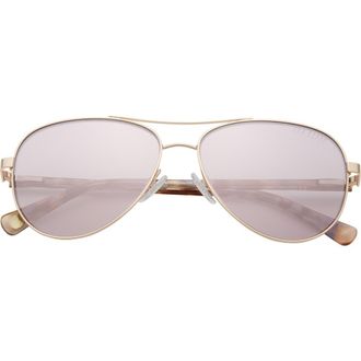 Ted Baker 57mm Aviator Sunglasses in Pink at Nordstrom Rack