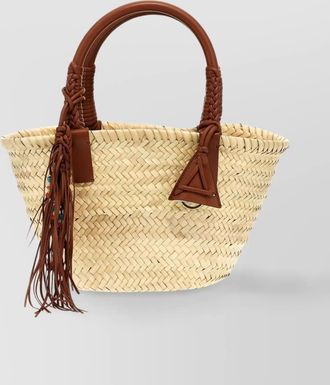 Alanui small leaf palm icon tote bag