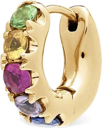 Roxanne First 14K yellow gold Rainbow sapphire single earring - women - 14kt Yellow Gold/Sapphire - One Size