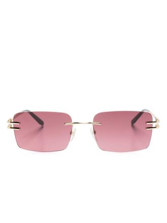 Gigi Studios Ginger rectangle-frame sunglasses - Gold