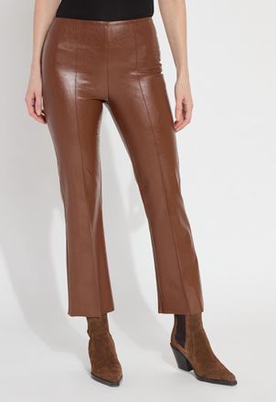 Lyss&eacute; Elysse Vegan Leather Pant Ankle Pant In Whiskey