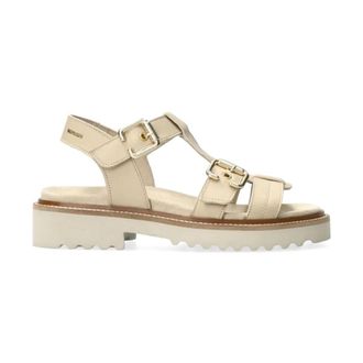 Mephisto Platte sandalen - Dames - Sandalen - Beige - 36 EU - Leer - Schoenen