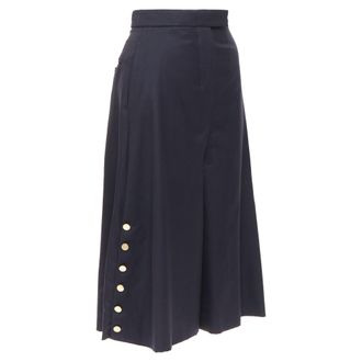 Thom Browne wool side button sailor culottes shorts