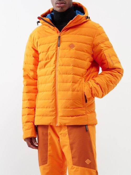 J.lindeberg - Thermic Recycled-fibre Quilted Down Ski Jacket - Mens - Orange - XL