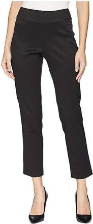 Krazy Larry Pull-On Pique Ankle Pants Womens Casual Pants Black : 10 28, Cotton/Nylon/Pique