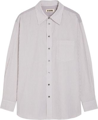 B Sides Ramona Printed Cotton-poplin Shirt - Light Purple - S (UK8-10 / S)
