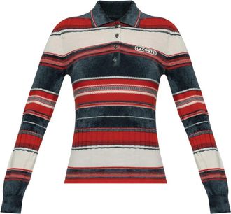 Lacoste Lange Mouwen Poloshirt - Dames - Polos - Veelkleurig - L - Wol - Tops