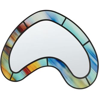 Beliani Beliani - Espejo De Pared Moderno Con Forma Irregular Y Ganchos De Cristal Y Mdf Multicolor Bouvron